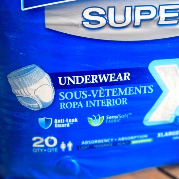 Medline FitRight Super Adult XL Incontinence Underwear MAXIMUM Absorbency 20 Ct - Picture 2 of 2
